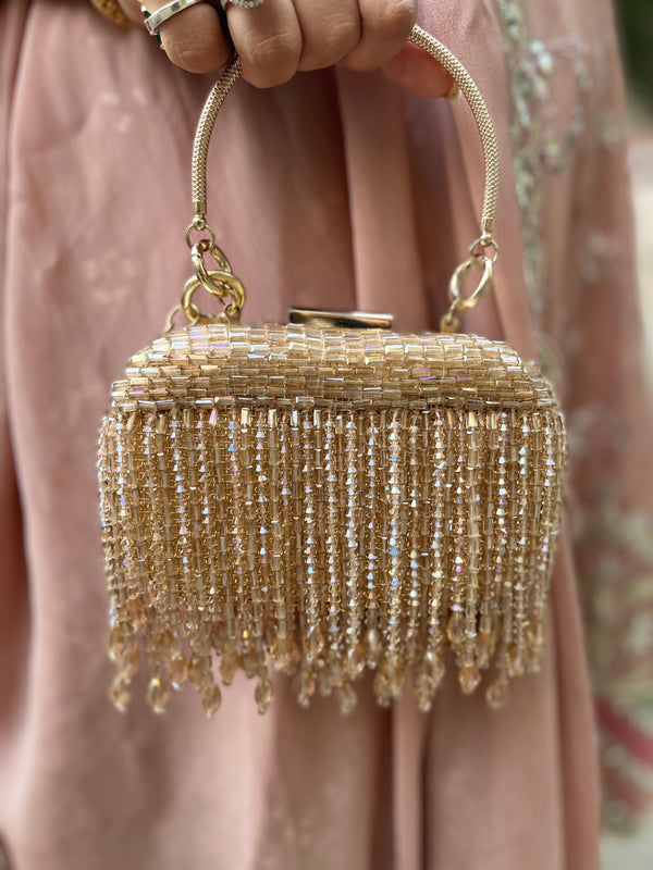 Rose Gold Tassel Bag