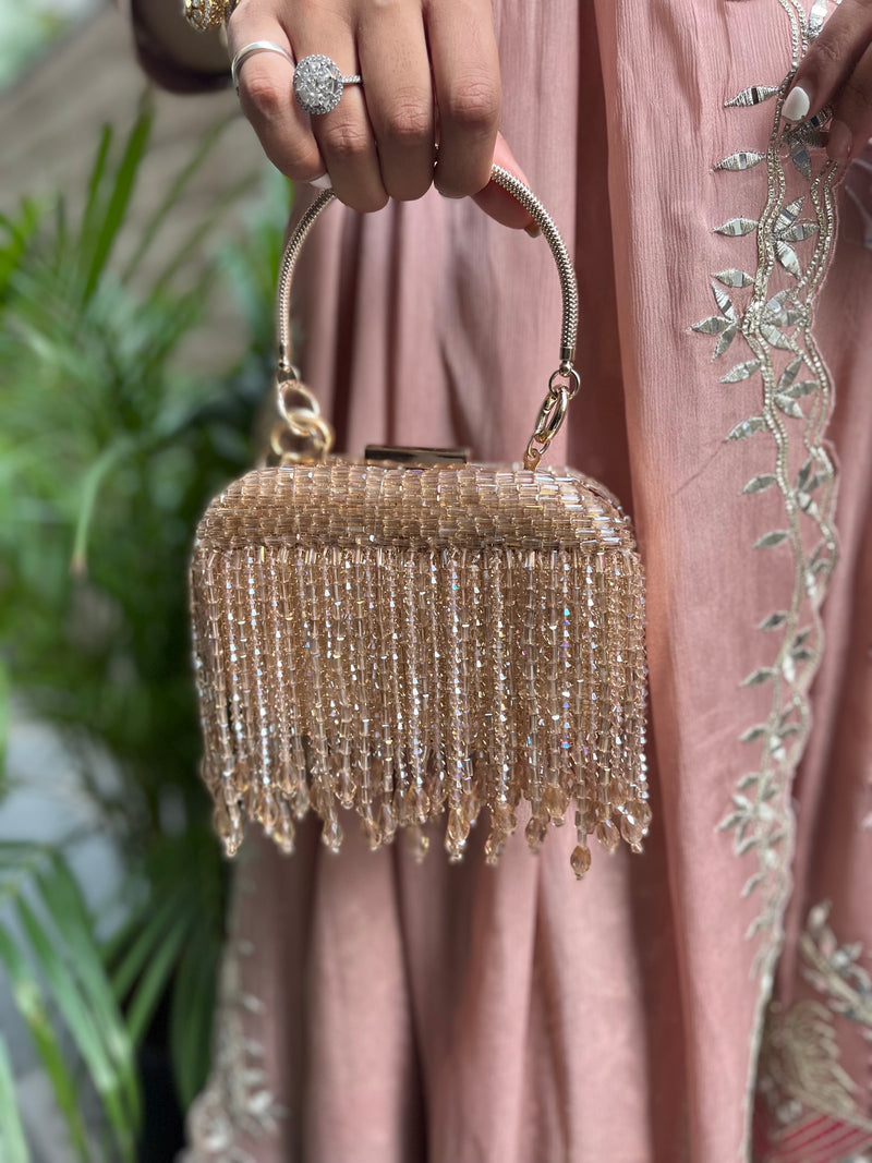 Rose Gold Tassel Bag