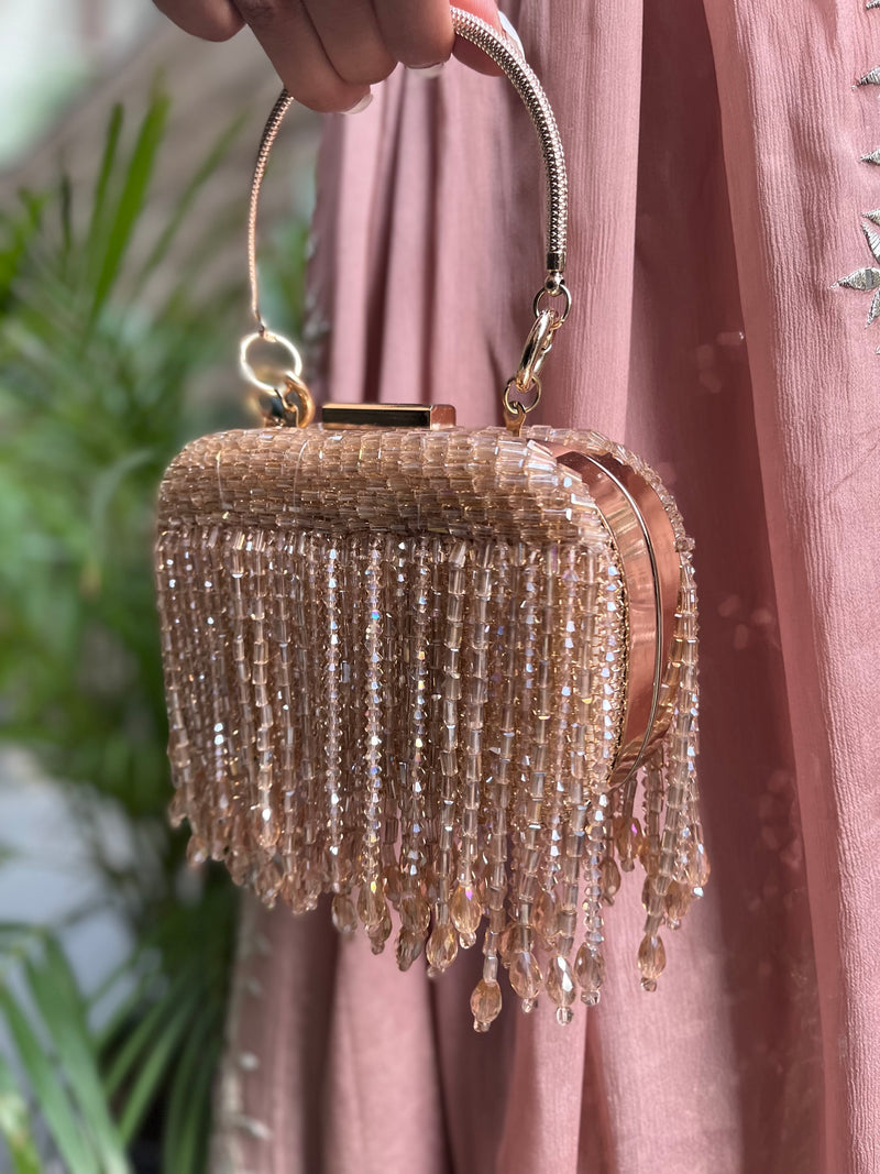 Rose Gold Tassel Bag