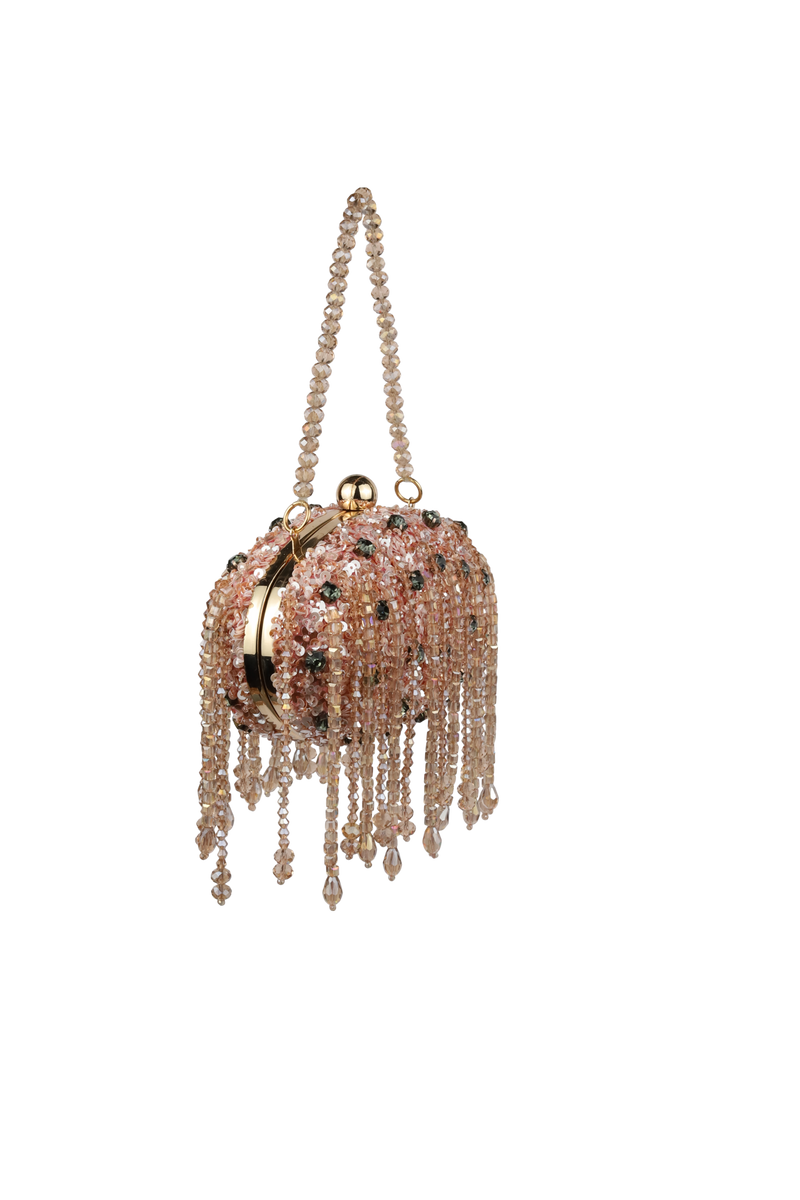 Oval Tassel Bag In Pink